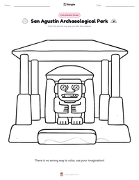 San Agustín Archaeological Park printable worksheet preview