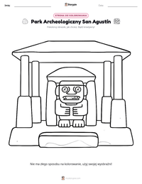 Podgląd drukowalnego arkusza ćwiczeń Park Archeologiczny San Agustín