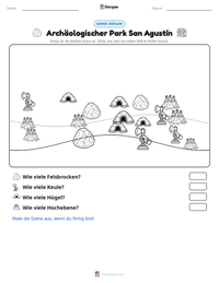 Archäologischer Park San Agustín druckbare Arbeitsblatt Vorschau