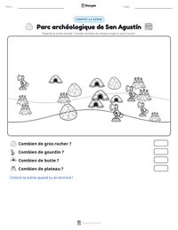 Aperçu de la feuille de travail imprimable Parc archéologique de San Agustín