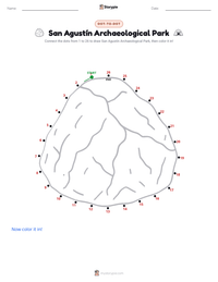 San Agustín Archaeological Park printable worksheet preview