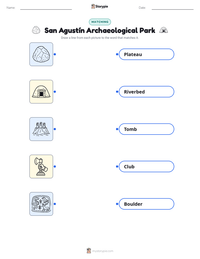 San Agustín Archaeological Park printable worksheet preview