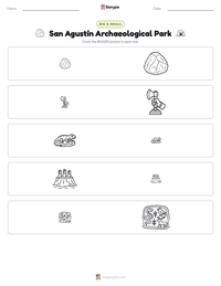 San Agustín Archaeological Park printable worksheet preview