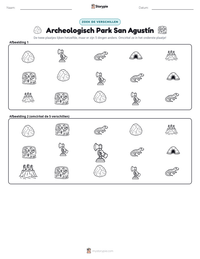 Archeologisch Park San Agustín afdrukbare werkblad voorbeeld