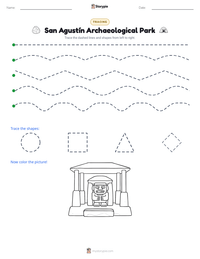 San Agustín Archaeological Park printable worksheet preview