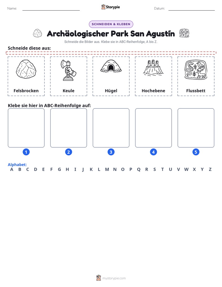 Schneiden & Einfügen Alphabet