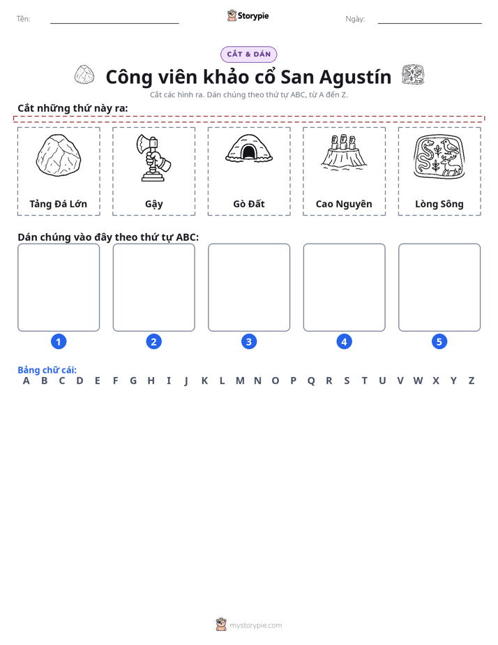 Cắt & Dán Chữ Cái