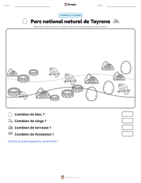 Aperçu de la feuille de travail imprimable Parc national naturel de Tayrona