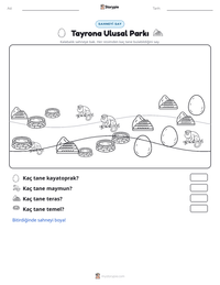 Tayrona Ulusal Parkı yazdırılabilir çalışma sayfası önizlemesi