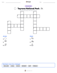 Tayrona National Park printable worksheet preview