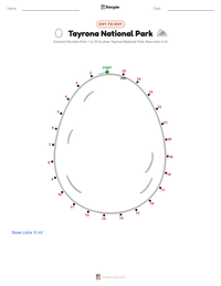 Tayrona National Park printable worksheet preview