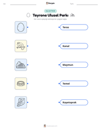 Tayrona Ulusal Parkı yazdırılabilir çalışma sayfası önizlemesi