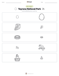 Tayrona National Park printable worksheet preview
