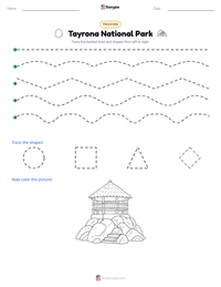 Tayrona National Park printable worksheet preview
