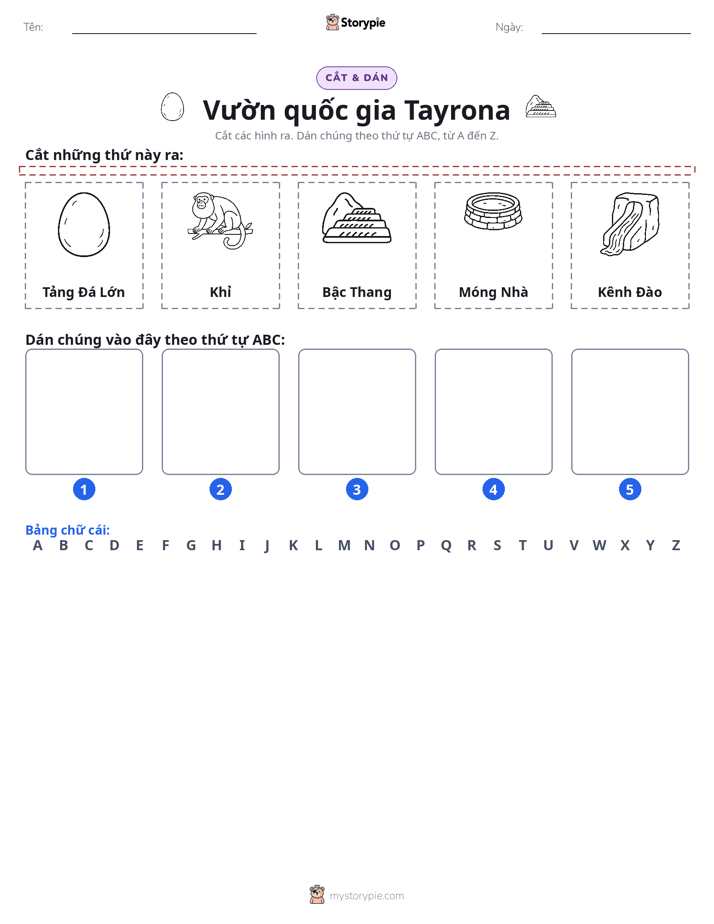 Cắt & Dán Chữ Cái