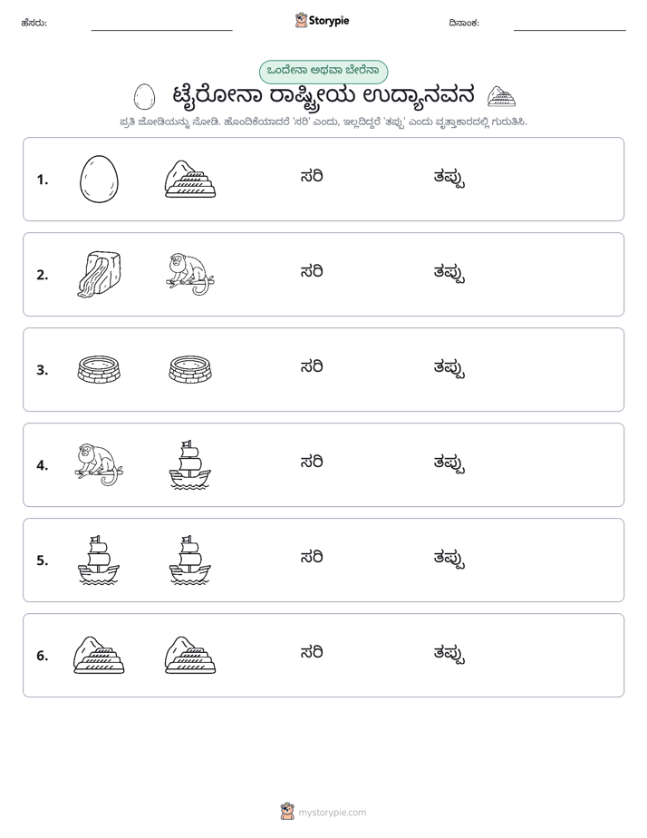 ಒಂದೇ ಅಥವಾ ವಿಭಿನ್ನ