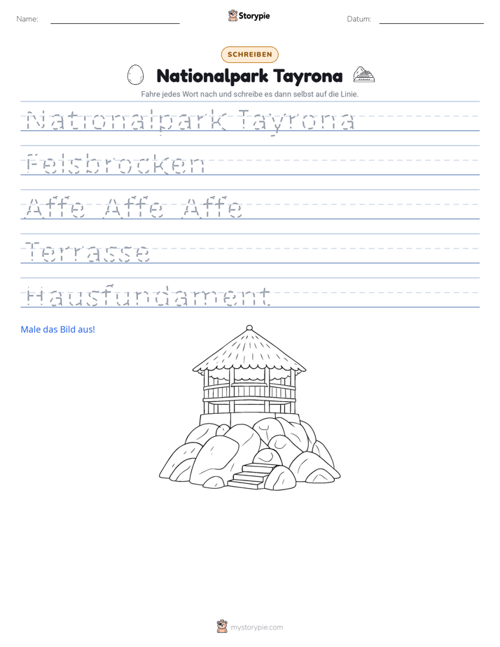 Schreibübung