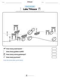 Lake Titicaca printable worksheet preview