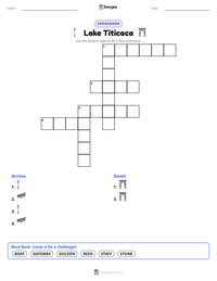 Lake Titicaca printable worksheet preview