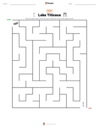 Lake Titicaca printable worksheet preview