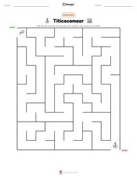Titicacameer afdrukbare werkblad voorbeeld