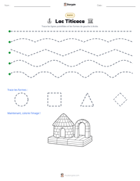 Aperçu de la feuille de travail imprimable Lac Titicaca