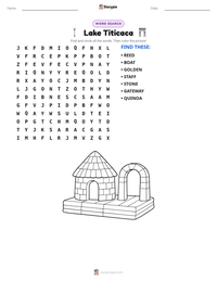 Lake Titicaca printable worksheet preview