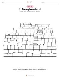 Sacsayhuamán druckbare Arbeitsblatt Vorschau