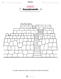Sacsayhuamán afdrukbare werkblad voorbeeld