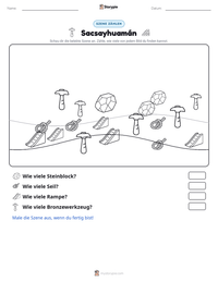 Sacsayhuamán druckbare Arbeitsblatt Vorschau