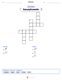 Sacsayhuamán printable worksheet preview