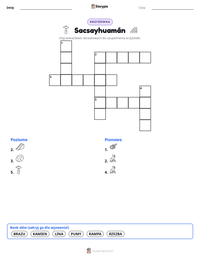 Podgląd drukowalnego arkusza ćwiczeń Sacsayhuamán