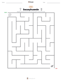 Sacsayhuamán printable worksheet preview