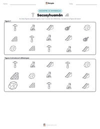 Prévia da folha de atividades imprimível Sacsayhuamán