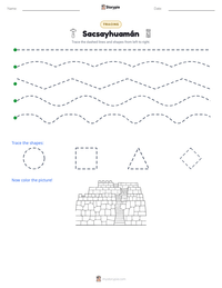 Sacsayhuamán printable worksheet preview