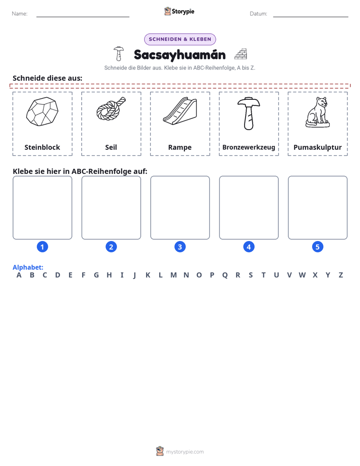 Schneiden & Einfügen Alphabet