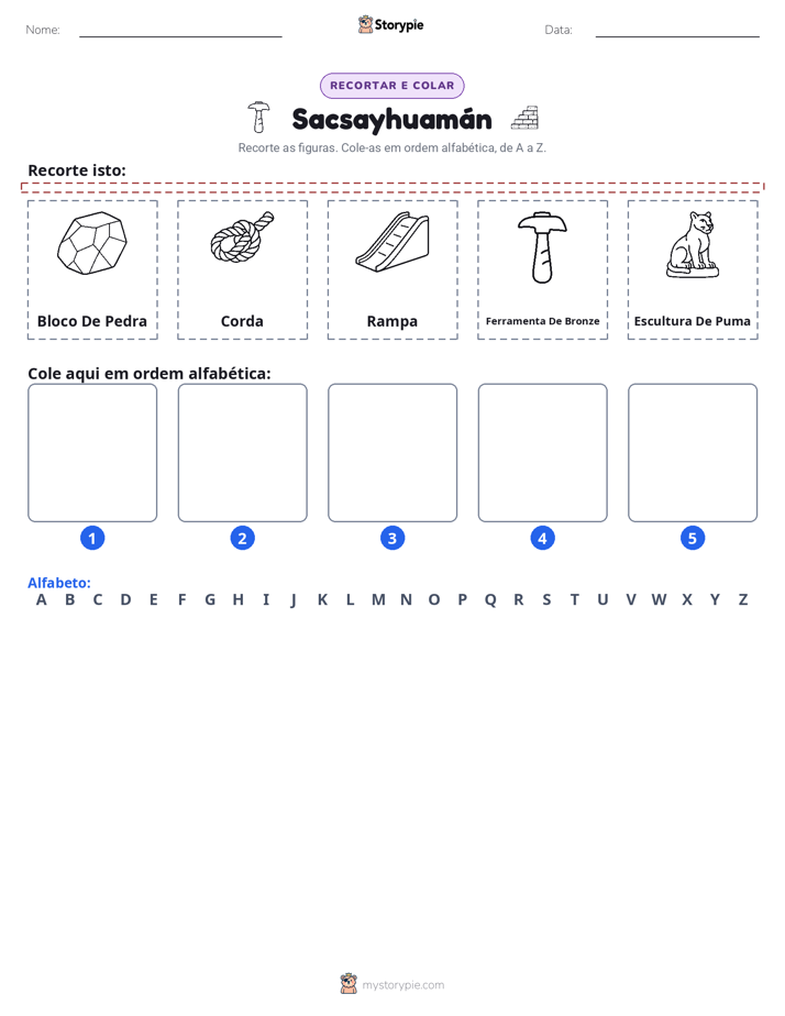 Recortar & Colar Alfabeto