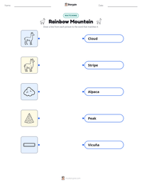 Rainbow Mountain printable worksheet preview