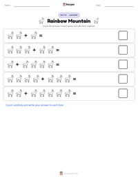 Rainbow Mountain printable worksheet preview