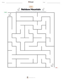 Rainbow Mountain printable worksheet preview