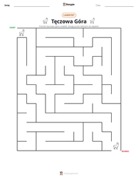 Podgląd drukowalnego arkusza ćwiczeń Tęczowa Góra