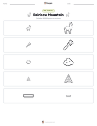 Rainbow Mountain printable worksheet preview