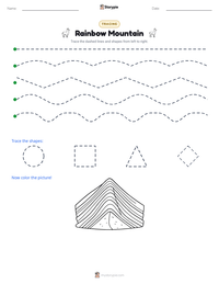 Rainbow Mountain printable worksheet preview