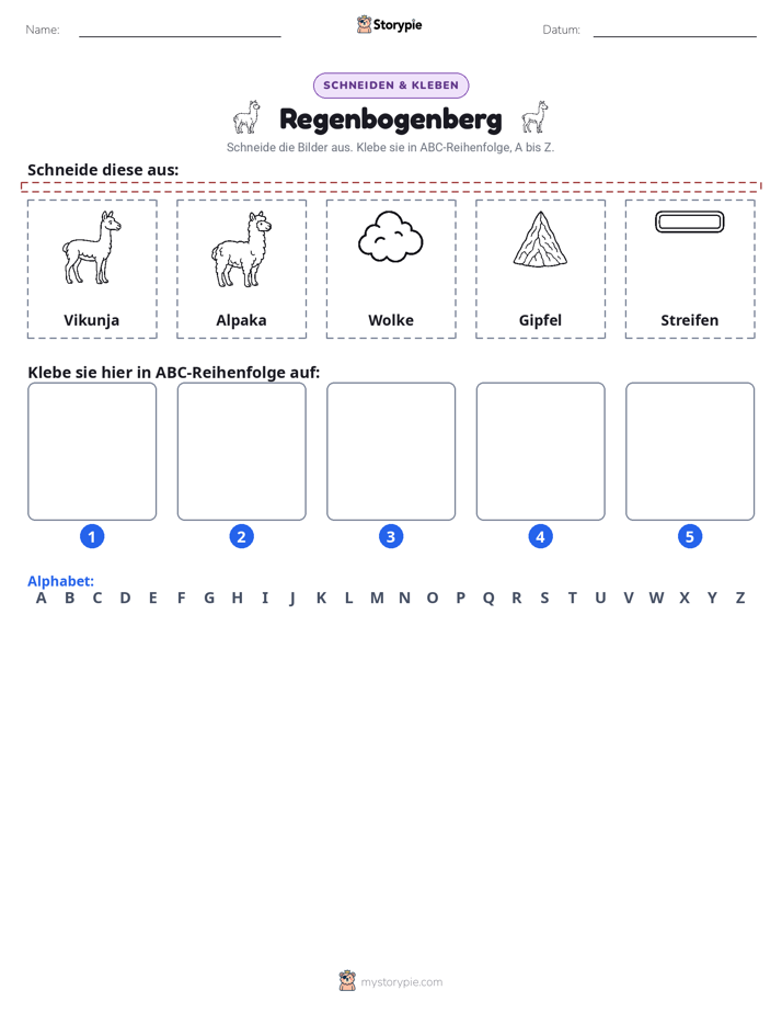 Schneiden & Einfügen Alphabet