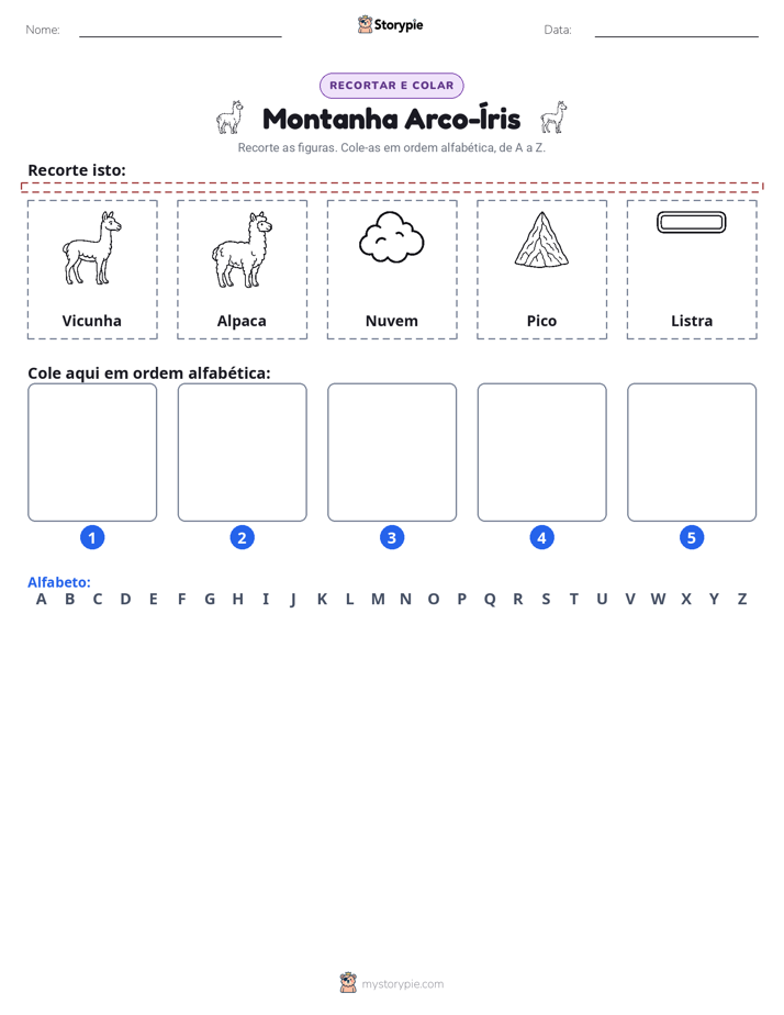 Recortar & Colar Alfabeto