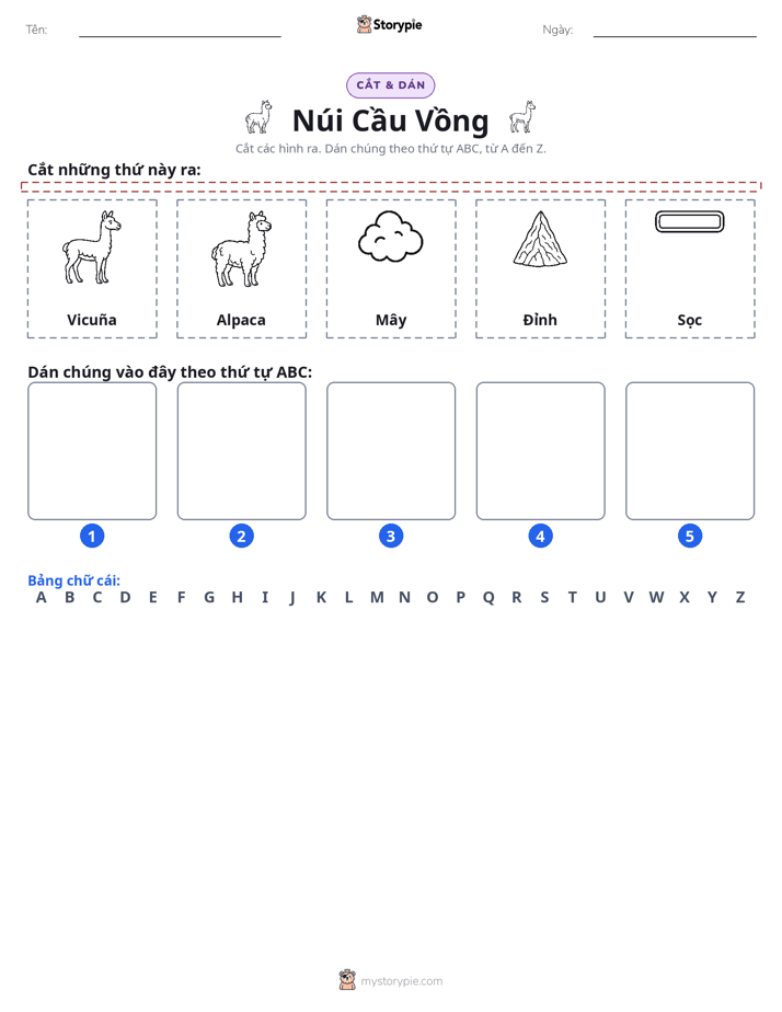 Cắt & Dán Chữ Cái