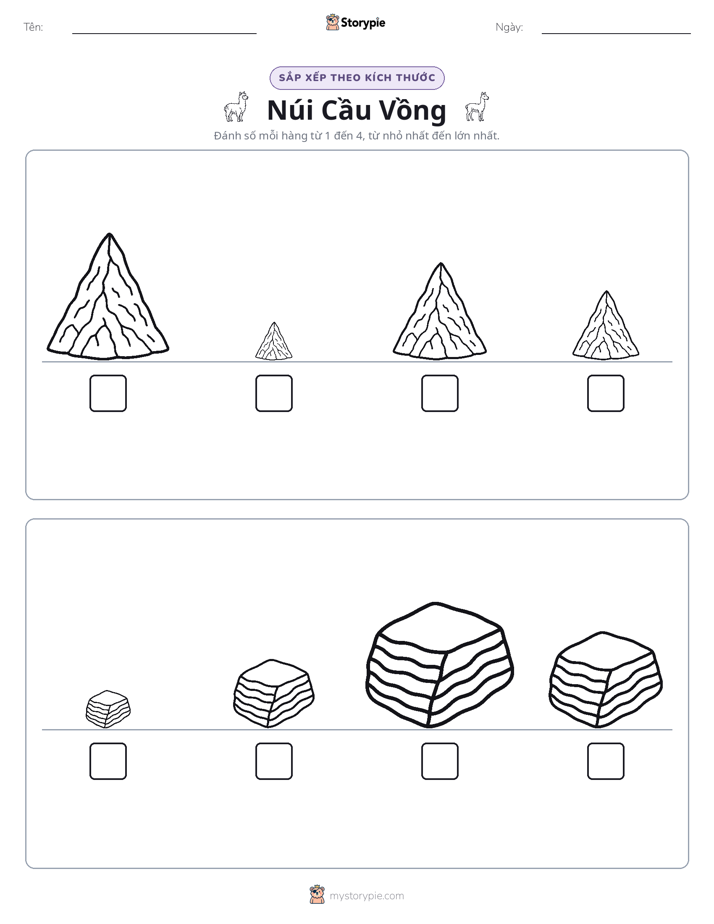 Thứ Tự Kích Thước