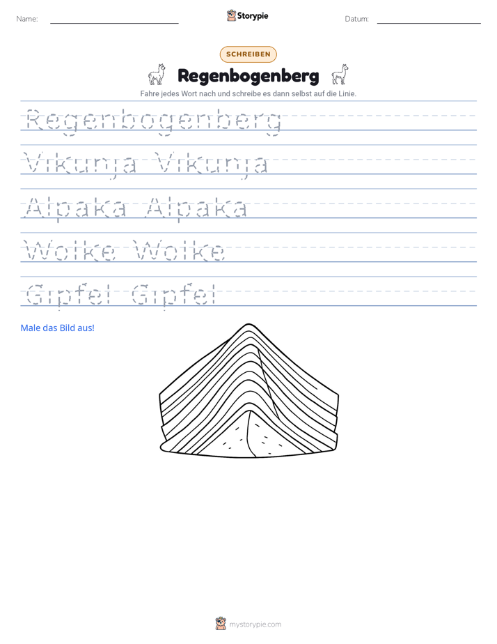 Schreibübung