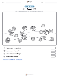 Caral printable worksheet preview