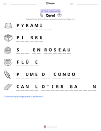 Aperçu de la feuille de travail imprimable Caral